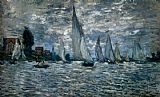 Argenteuil Canvas Paintings - The Boats Regatta At Argenteuil